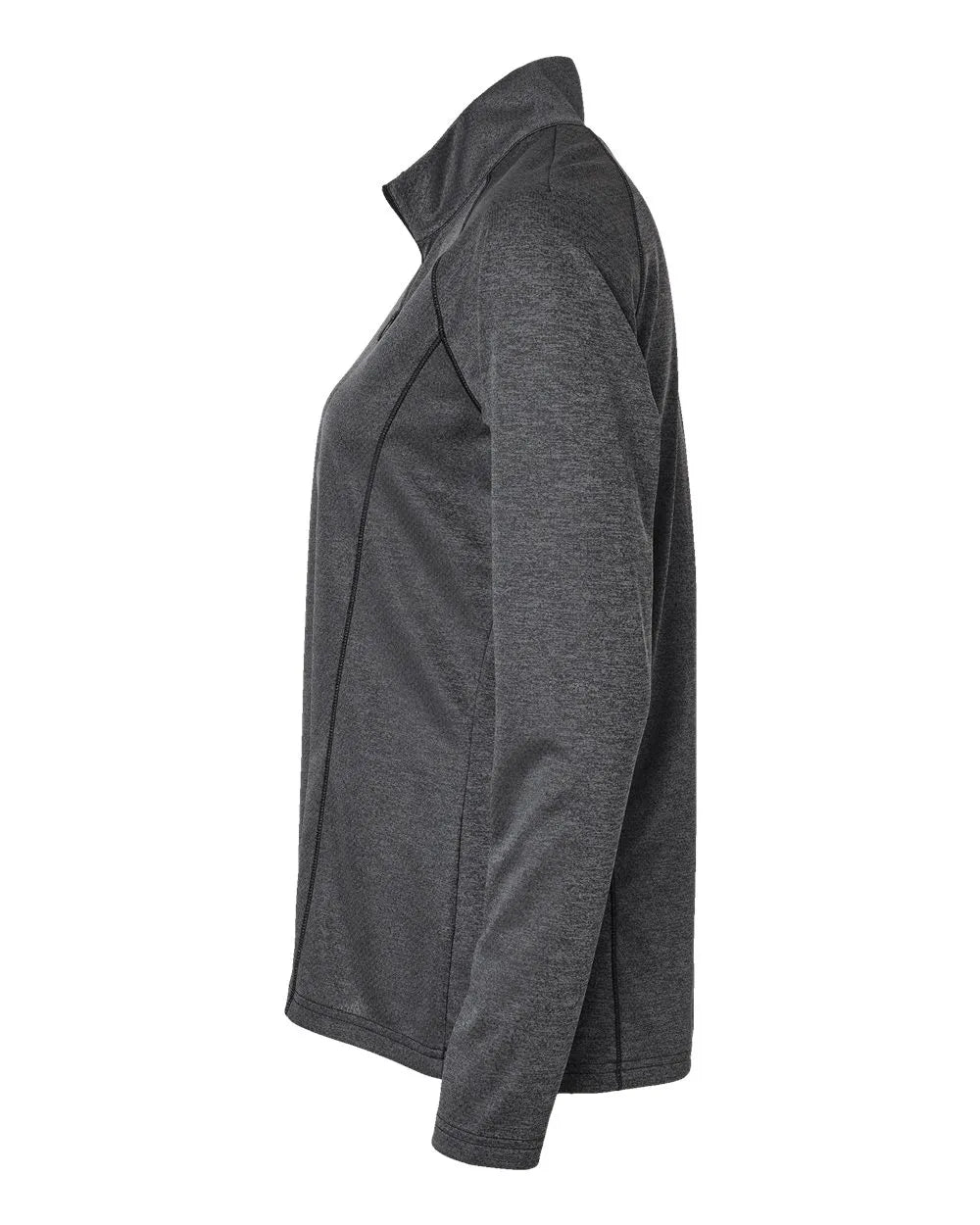 Women's Space Dyed Quarter-Zip Pullover black melange_4