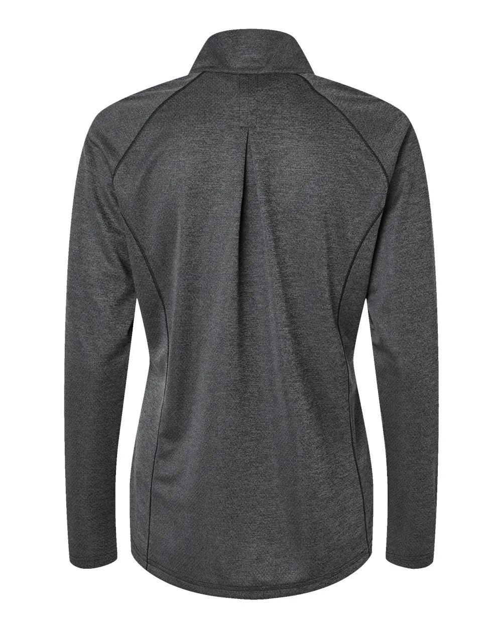 Women's Space Dyed Quarter-Zip Pullover black melange_5