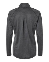 Women's Space Dyed Quarter-Zip Pullover black melange_5