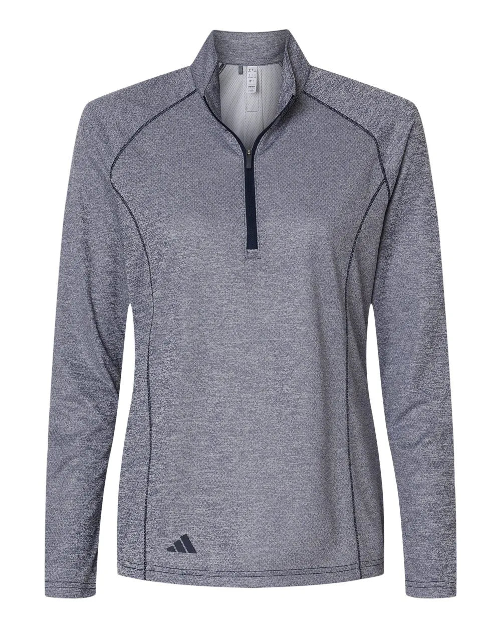 Women's Space Dyed Quarter-Zip Pullover collegiate navy melange_3