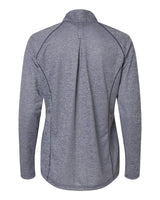 Women's Space Dyed Quarter-Zip Pullover collegiate navy melange_5