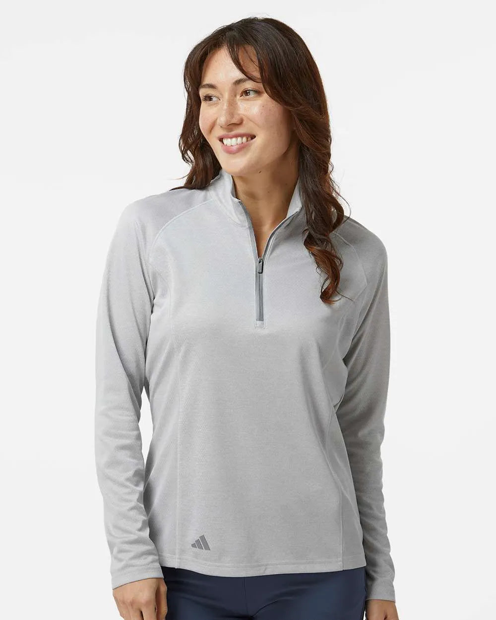 Women's Space Dyed Quarter-Zip Pullover grey one heather