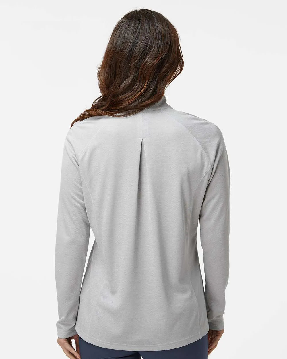 Women's Space Dyed Quarter-Zip Pullover grey one heather_2