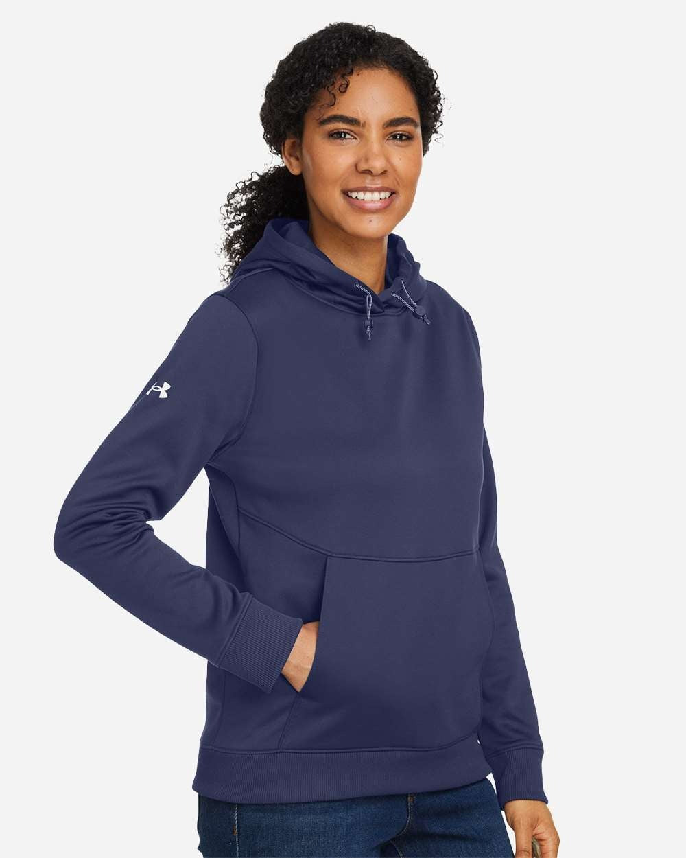 Women's Storm Armour Fleece Midnight Navy/ White_1