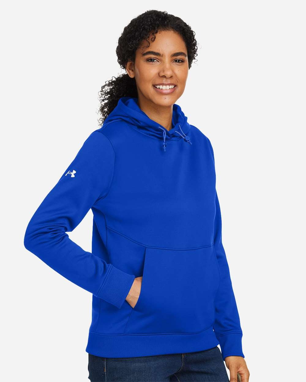 Women's Storm Armour Fleece Royal/ White_1
