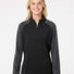Women's Stripe Block Quarter-Zip Pullover black