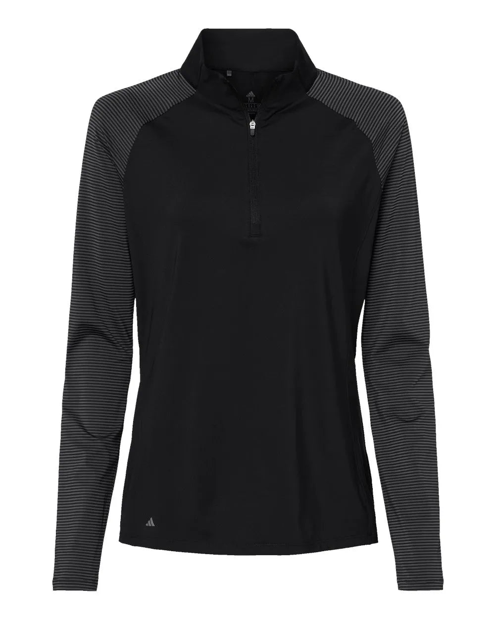 Women's Stripe Block Quarter-Zip Pullover black_3