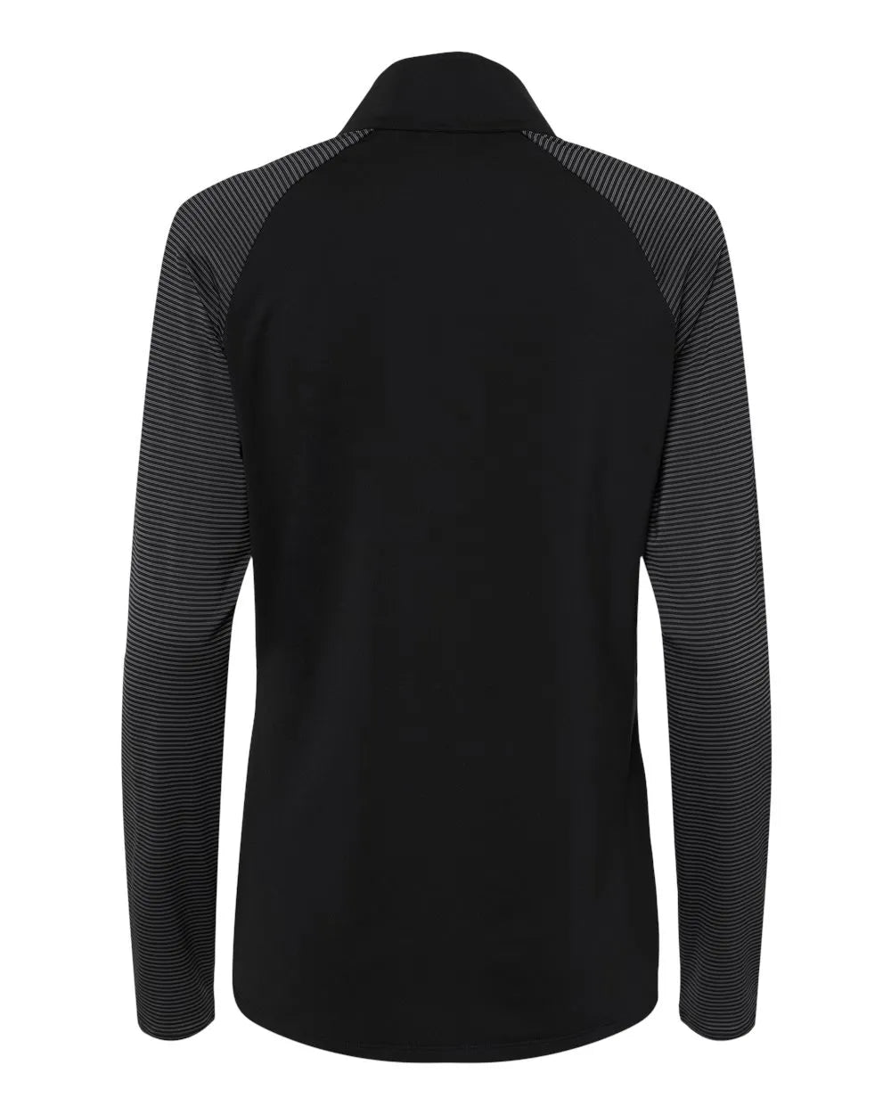 Women's Stripe Block Quarter-Zip Pullover black_5
