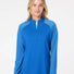 Women's Stripe Block Quarter-Zip Pullover glory blue