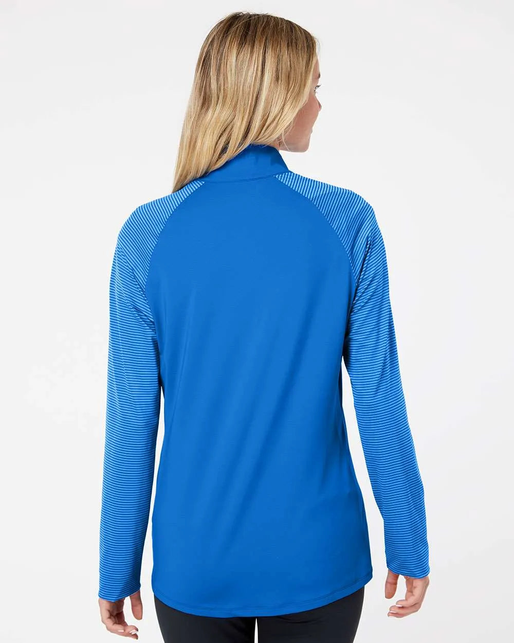 Women's Stripe Block Quarter-Zip Pullover glory blue_2