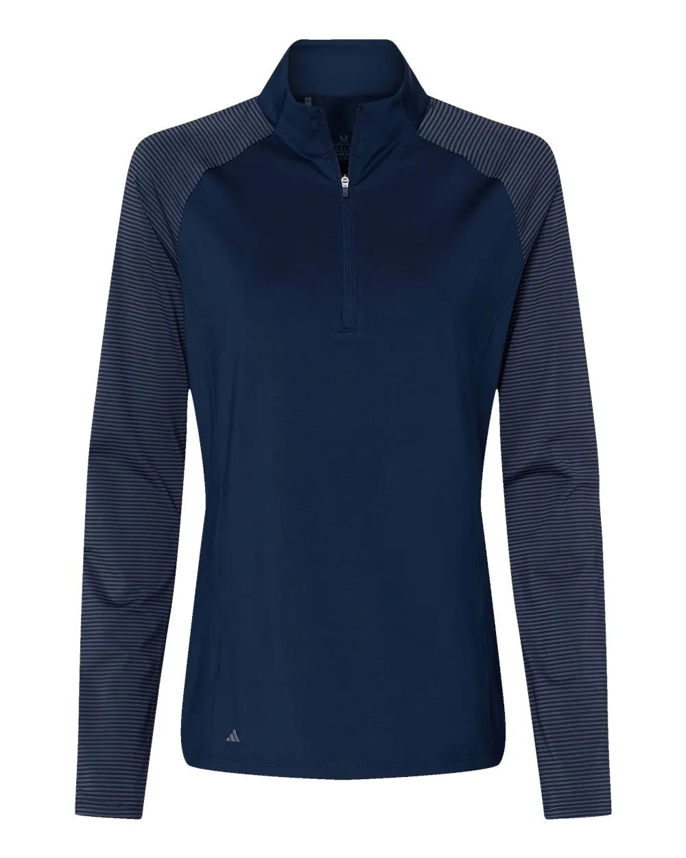 Women's Stripe Block Quarter-Zip Pullover team navy blue_3