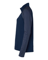 Women's Stripe Block Quarter-Zip Pullover team navy blue_4