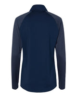 Women's Stripe Block Quarter-Zip Pullover team navy blue_5