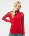 Women's Stripe Block Quarter-Zip Pullover team power red
