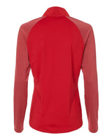 Women's Stripe Block Quarter-Zip Pullover team power red_5