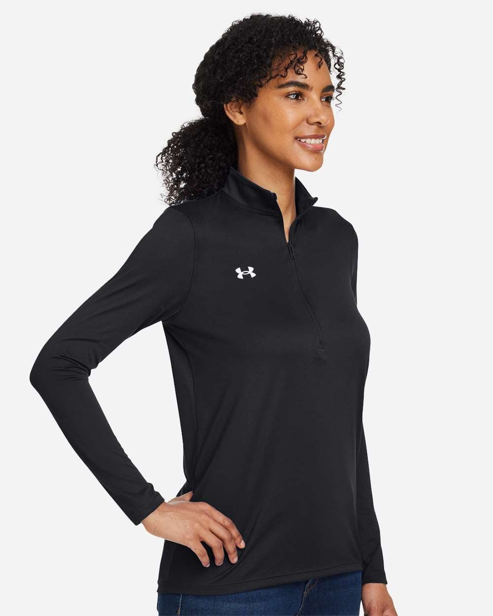 Women's Team Tech™ Half-Zip Pullover Black/ White_1