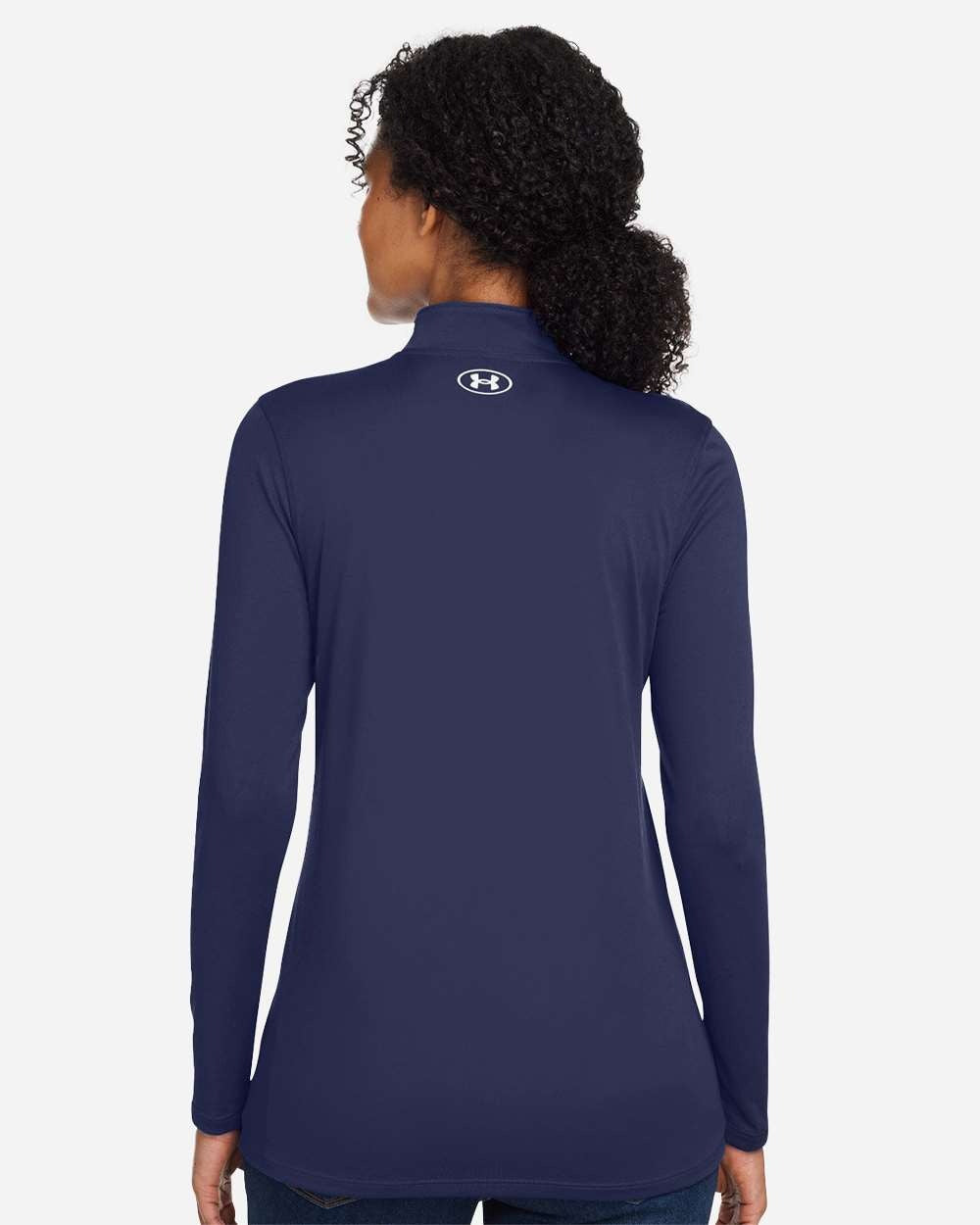 Women's Team Tech™ Half-Zip Pullover Midnight Navy/ White_2