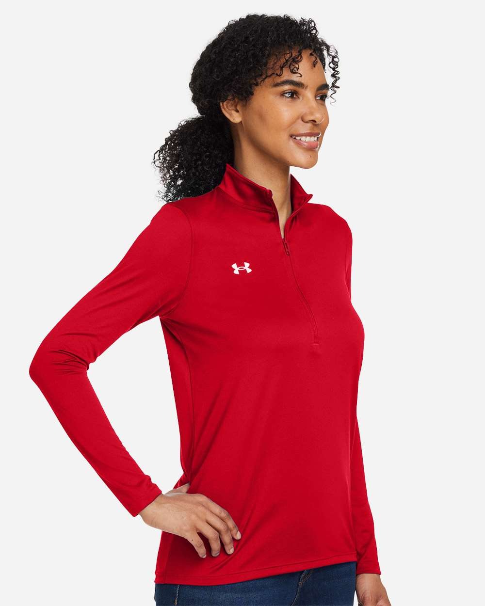 Women's Team Tech™ Half-Zip Pullover Red/ White_1