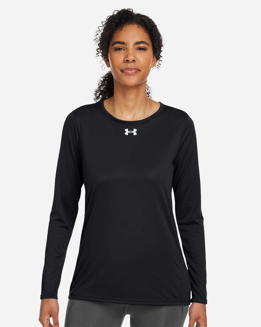Women's Team Tech™ Long Sleeve T-Shirt Black/ White