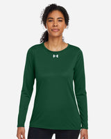 Women's Team Tech™ Long Sleeve T-Shirt Forest Green/ White