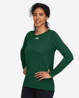 Women's Team Tech™ Long Sleeve T-Shirt Forest Green/ White_1