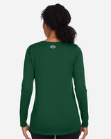 Women's Team Tech™ Long Sleeve T-Shirt Forest Green/ White_2