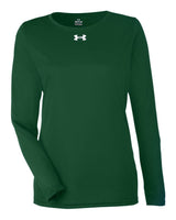 Women's Team Tech™ Long Sleeve T-Shirt Forest Green/ White_3