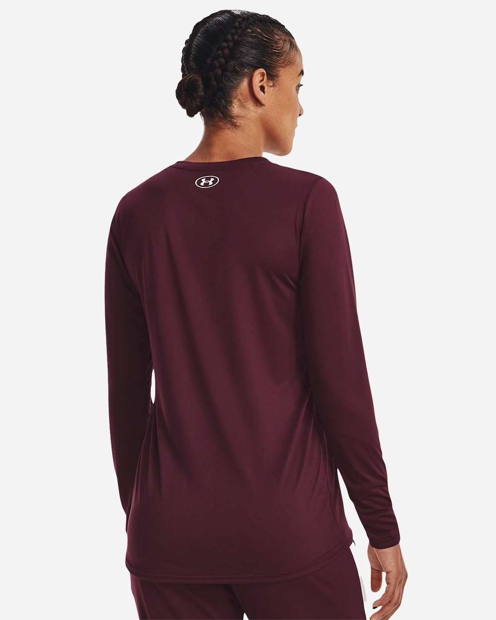 Women's Team Tech™ Long Sleeve T-Shirt Maroon/ White_1