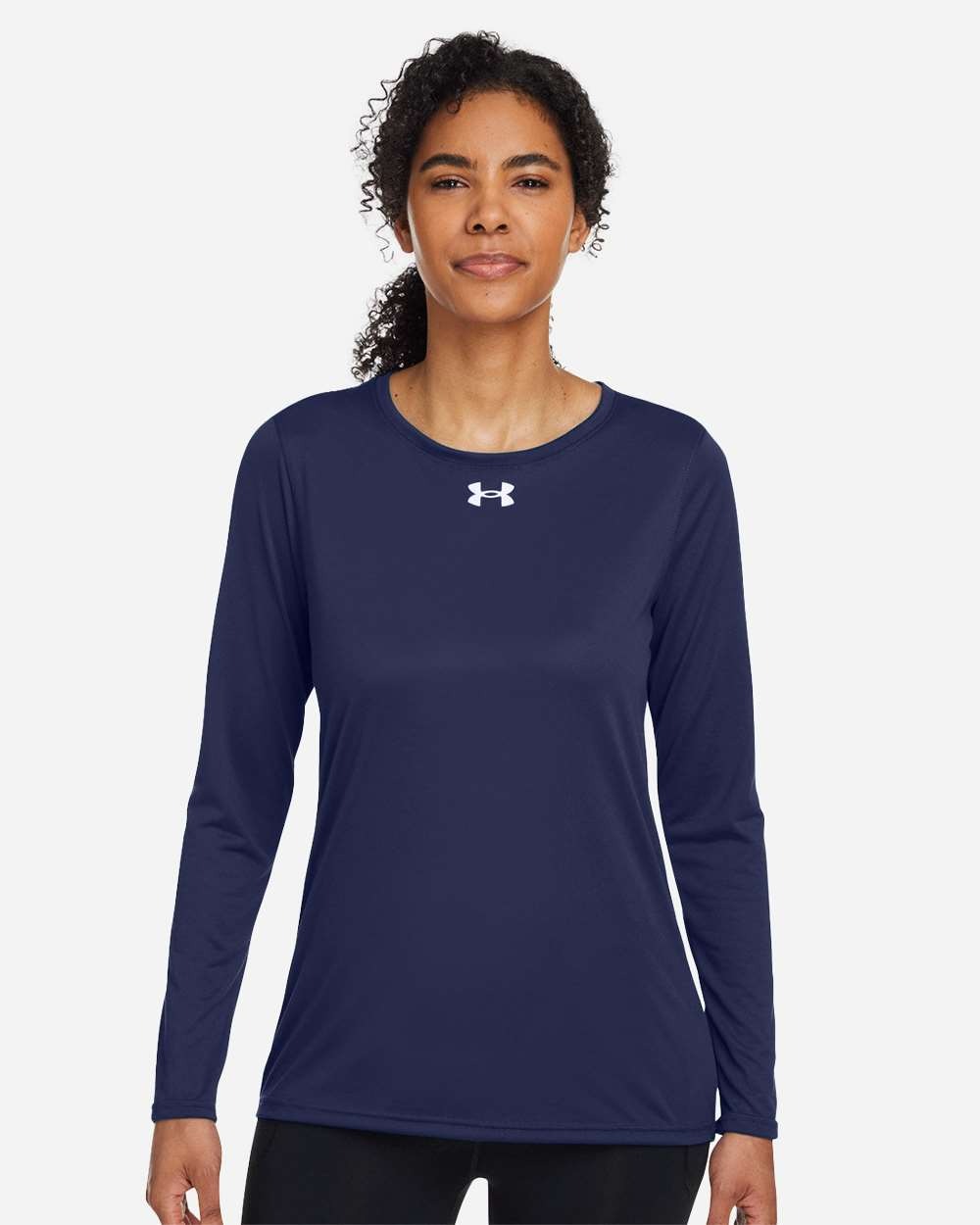 Women's Team Tech™ Long Sleeve T-Shirt Midnight Navy/ White