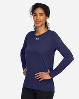 Women's Team Tech™ Long Sleeve T-Shirt Midnight Navy/ White_1