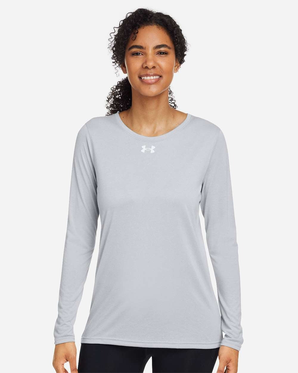 Women's Team Tech™ Long Sleeve T-Shirt Mod Grey Light Heather/ White