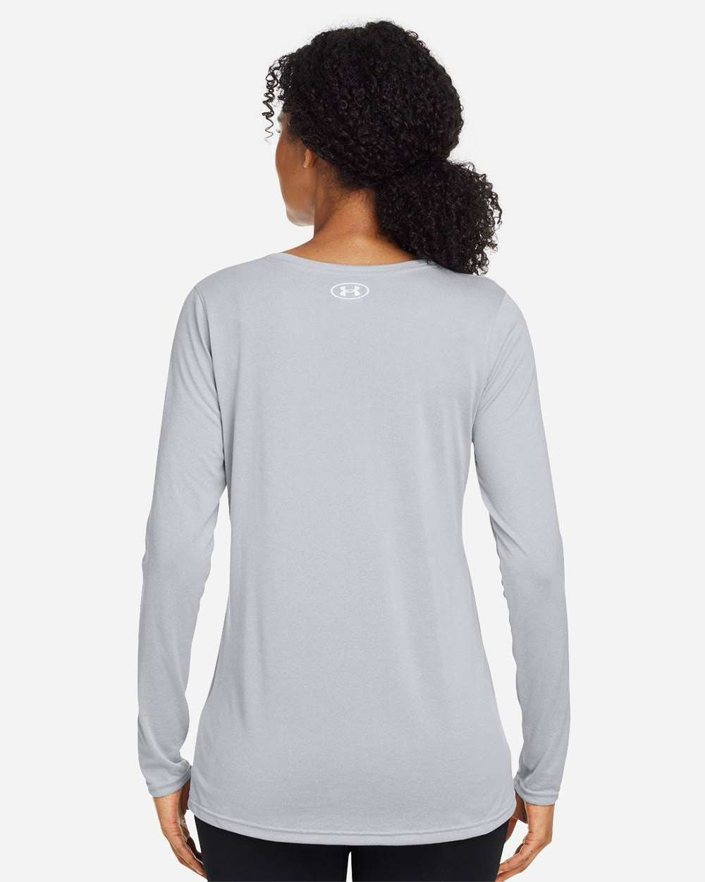 Women's Team Tech™ Long Sleeve T-Shirt Mod Grey Light Heather/ White_2