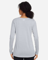 Women's Team Tech™ Long Sleeve T-Shirt Mod Grey Light Heather/ White_2