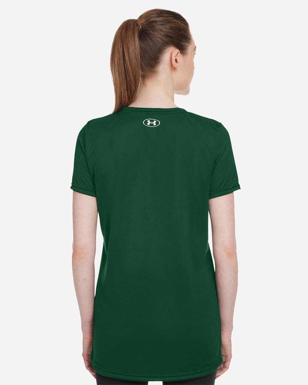 Women's Team Tech™ T-Shirt Forest Green/ White_2