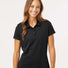 Women's Textured Stripe Polo black