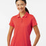 Women's Textured Stripe Polo bright red