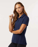 Women's Textured Stripe Polo dark blue_1