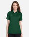 Women's Tipped Teams Performance Polo Forest Green/ White