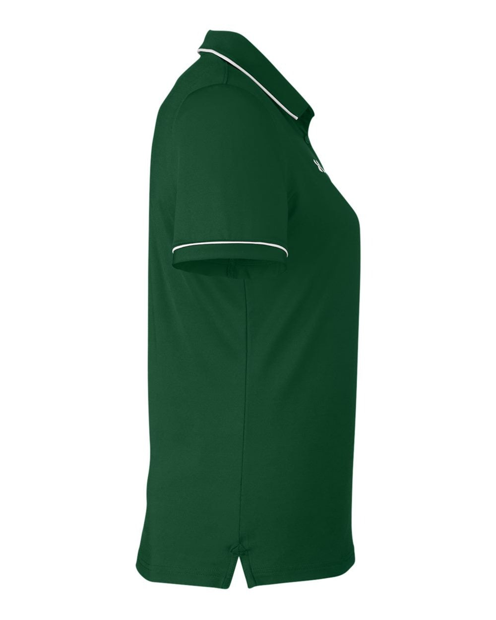 Women's Tipped Teams Performance Polo Forest Green/ White_4