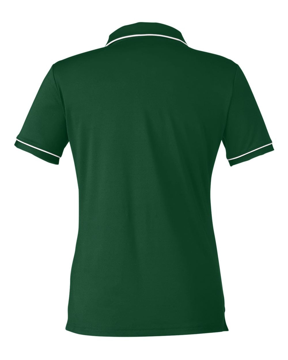Women's Tipped Teams Performance Polo Forest Green/ White_5