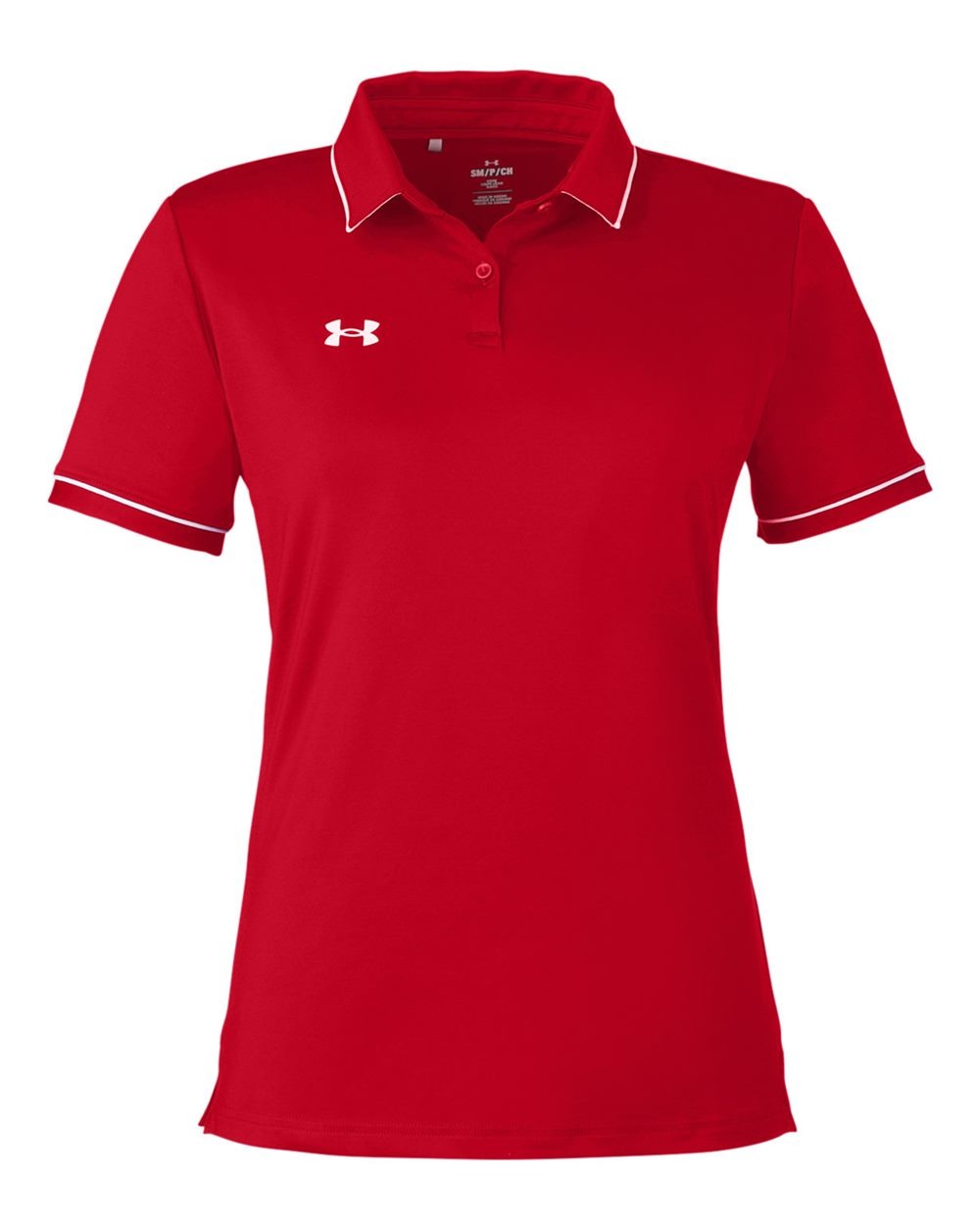 Women's Tipped Teams Performance Polo Red/ White_3