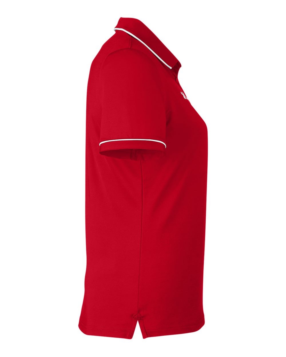 Women's Tipped Teams Performance Polo Red/ White_4