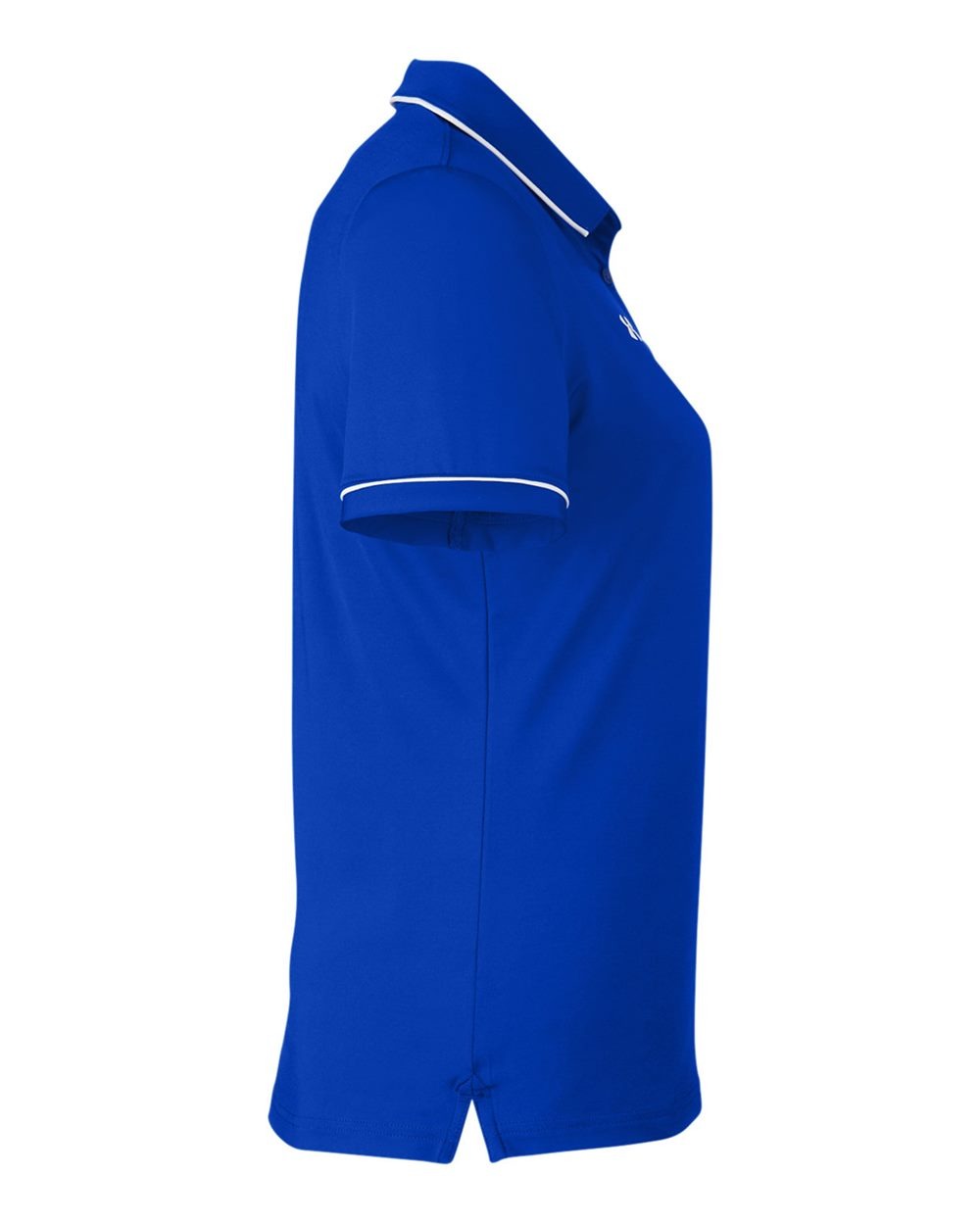 Women's Tipped Teams Performance Polo Royal/ White_4