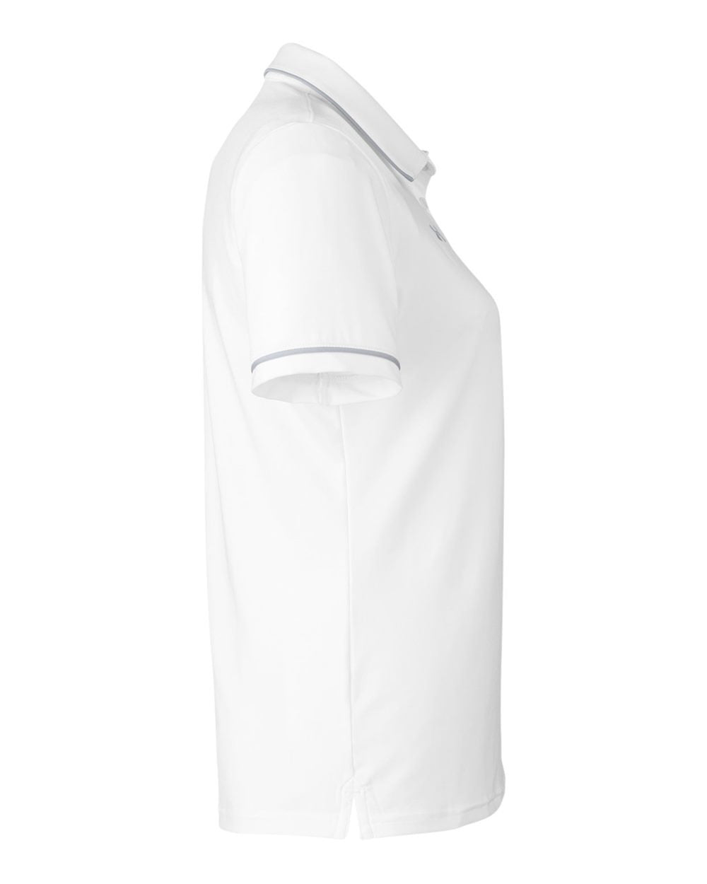 Women's Tipped Teams Performance Polo White/ Mod Grey_4