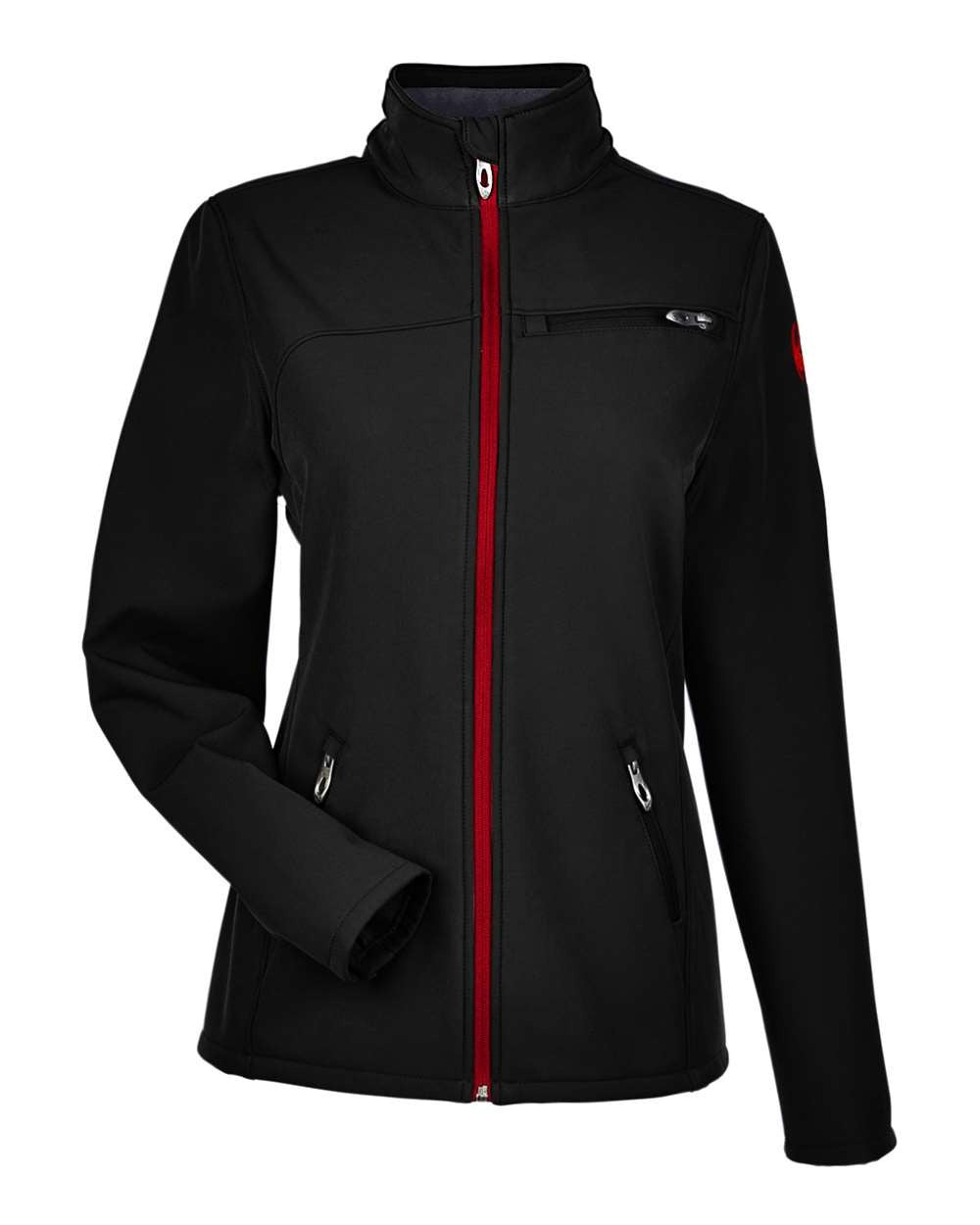 Women's Transport Soft Shell Jacket Black/ Red_3