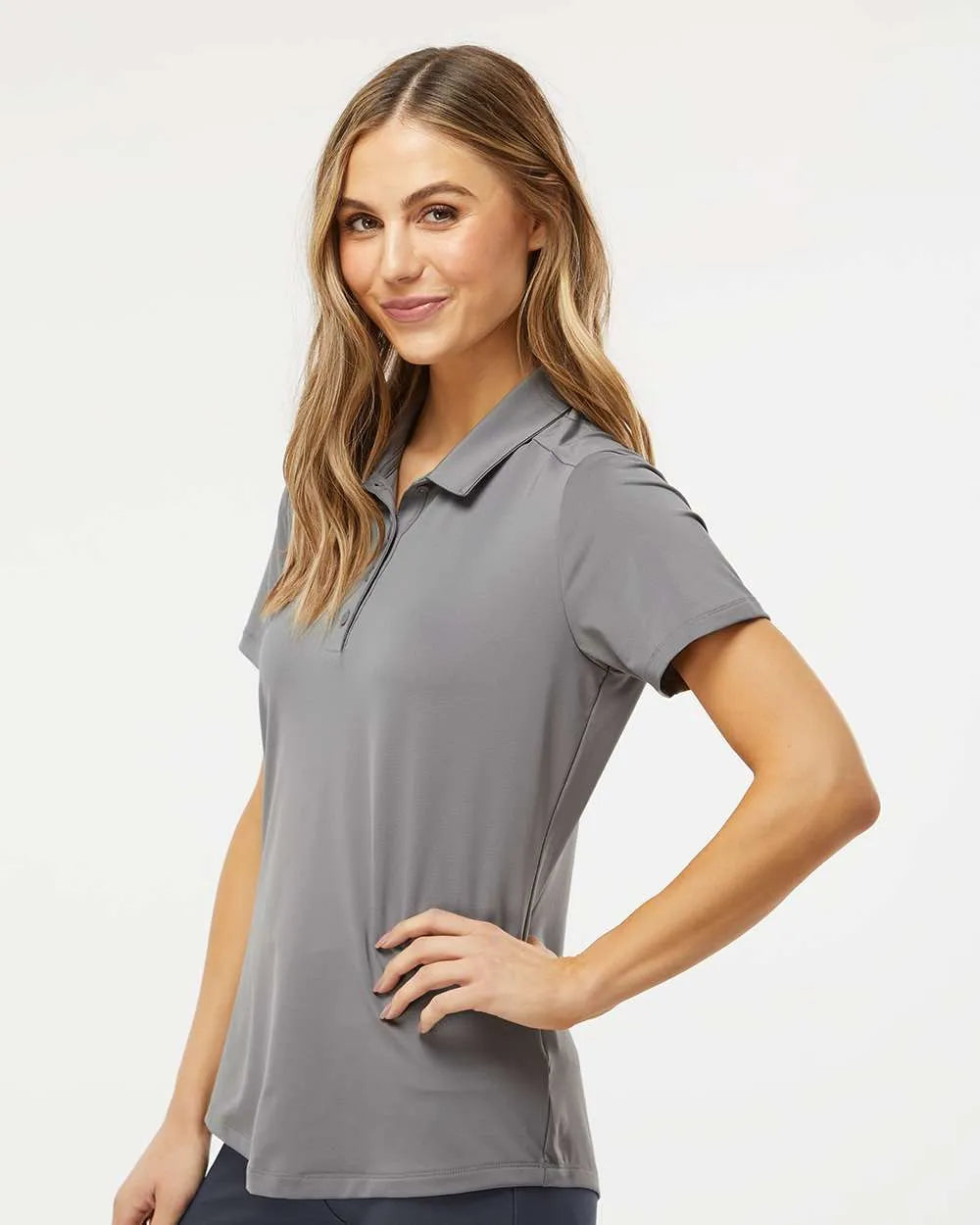 Women's Ultimate Solid Polo grey three_1