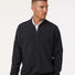 Woven Half-Zip Pullover black
