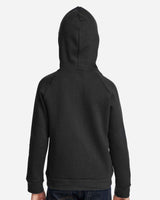 Youth Rival Fleece Hooded Sweatshirt Black/ White_2