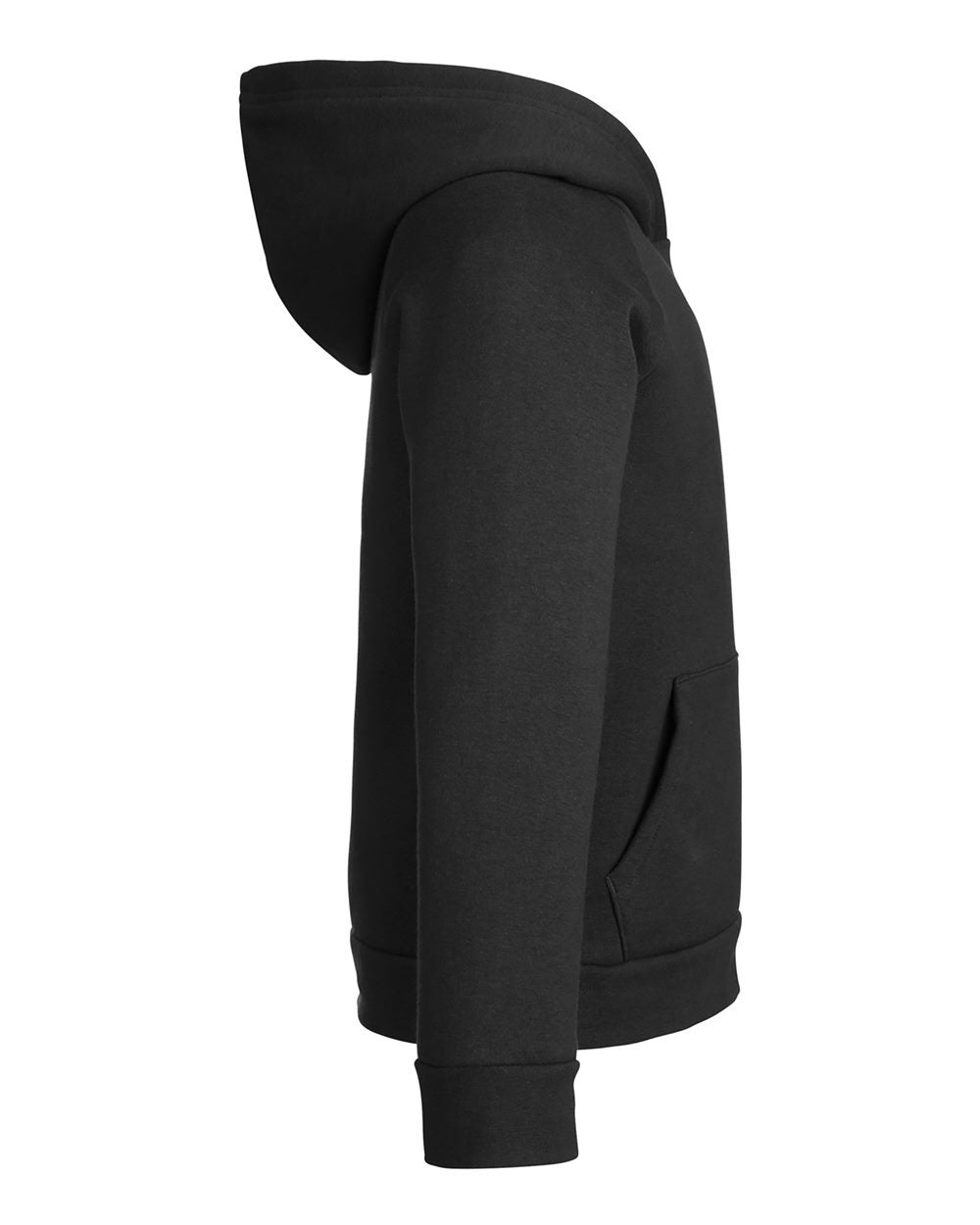 Youth Rival Fleece Hooded Sweatshirt Black/ White_4
