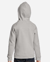 Youth Rival Fleece Hooded Sweatshirt Mod Grey Light Heather/ White_2